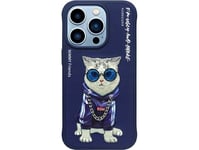 Nimmy Iphone 15 Pro 6.1" Case Blue/Blue Glasses Cool Cat