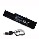 Amsahr SQU-1109-05 Batterie de Remplacement avec Mini Optique Souris pour Ordinateur Portable Noir