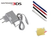 Chargeur Secteur Pour Nintendo 3ds + 4 Stylet 3ds + Protection Écran 3 Ds - Straße Game