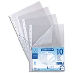 Viquel Sachet de 10 pochettes perforées à ouverture coin pour protège documents Maxi-Géode