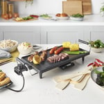 Portable Indoor Electric Teppanyaki Grill Barbecue Nonstick Flat Griddle 43cm