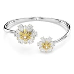 Swarovski Bracelet-jonc Idyllia, Fleur, Jaune, Métal rhodié