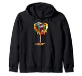 Melting Cube Funny Rubik Rubix Rubics Player Cube Melt Zip Hoodie