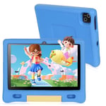 Whitedeer Tablette pour Enfants - Tablette 10 Pouces Octa Core pour Enfants avec 16 Go + 128 Go + 1 Go TF, Wi-FI 6/BT 5.3, Widevine L1, 5000 mAh, contrôle Parental, Préinstallé KIDOZ Bleu