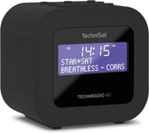 Techniradio 40-Reveil Radio Dab+(Dab,Fm,Reveil Avec Deux Temps De Reveil Reglables,Minuteur,Fonction Snooze,Ecran Lcd Reglable,Fonction De Recharge Usb)Noir