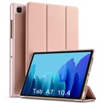 Upeak Case Compatible with Samsung Galaxy Tab A7 Tablet Case 10.4 Inch 2020(SM-T500/T505/T507), Hard PC Back with Super Slim Lightweight Trifold Stand Folio Case Cover, Auto Sleep/Wake, Rose Gold