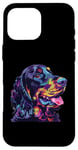 Coque pour iPhone 16 Pro Max Gordon Setter Pop Art Figurine de race de chien