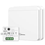 Interrupteur Sans Fil, 433Mhz 220V interrupteur va et vient sans fil, Interrupteur radio d'éclairage télécommandé portée de 30 mètres, pour lampe jusqu'à 1500W