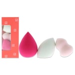 3INA MAKEUP - The Mini Blenders - Multicolore - 3 pièces Blender Èponge Maquillage Fond de Teint - Estompeur - Correcteur Poudre Crème - Visage - Maquillage Sponges - Vegan - Cruelty Free