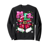 Mr and Mrs Claus Couple Leopard Santa Retro Christmas Lights Sweatshirt