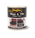 RUSTINS Quick Dry Step & Tile Paint Black 500ml