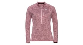 Polaire thermique 1 2 zip odlo fli tencia rose femme