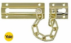 DOOR CHAIN YALE SECURITY FOR SAFE CALLER ID - YES-DC-PB IN POLISHED BRASS - NEW