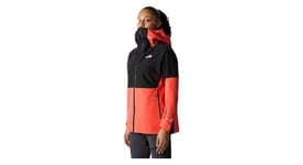 Veste impermeable femme the north face jazzi gore tex orange noir