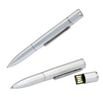 32GB Pendrive USB 2.0 Flash Drive Metal Ballpoint Pen Memoria USB Stick Thumb Drive Business USB Memory Stick Data Storage Device with Box - Civetman