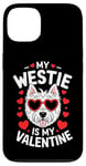 Coque pour iPhone 13 West White Terrier Westie My Valentines Hearts Day