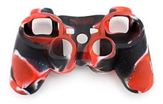 Silikonegreb til controller, Playstation 3, Camouflage Red