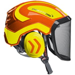 Casque forestier Protos / casque de protection KOX Integral Arborist F39 orange / jaune fluo