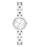 DKNY Montre pour femme City Link, mouvement à trois aiguilles, boîtier en acier inoxydable argenté de 26 mm avec bracelet en acier inoxydable, NY6626