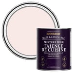 Rust-Oleum Peinture Rose Résistante à l'eau pour Faïence de Cuisine, Finition Mate - Rose de Chine 750ml