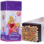 Disney Crayons de Couleur Enfant, Coffret 72 Crayons de Couleur pour Dessin et Coloriage, Couleurs Assorties (Violet Princesses)