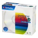 Verbatim Blank DVD-RW DVD Discs 4.7GB 4x Silver label DHW47Y10V1 from Japan FS