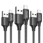 RAVIAD Iphone Charger Cable, Lightning Cable [3Pack 2M, Mfi Certified] Iphone Ch