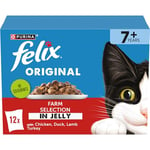 FELIX Original Senior 7+ Farm Selection in Jelly Wet Cat Food 12x85g