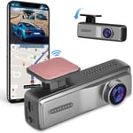 Caméra de tableau de bord WiFi Full hd 1080P, caméra embarquée pour voiture et grand angle 150, adas, contrôle des applications, surveillance du