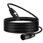 Cable XLR 5M, Câble XLR Cable Micro XLR Mâle vers Femelle Compatible avec Microphone équilibré Audio (Profesional/Hifi)