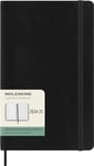 Moleskine Weekly Planner 2024-2025, Weekly Planner 18 Months 2025, With Space For Notes, With Soft Cover And Elastic Closure, Large Format 13 x 21 cm, Color Black