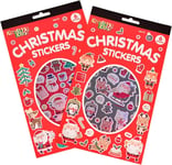 6 Sheets Christmas Stickers Pad Labels Kids Card Making Xmas Party Bag Filler