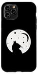 iPhone 11 Pro Cat Silhouette Full Moon Starry Sky Vintage Retro Case