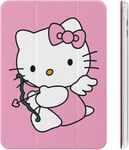 Hello Kitty Cat Ipad Case 2020 Matériau Tpu Antichoc Réglage Automatique De L'angle De Veille/Réveil Mignon Transparent Housse De Protection 10.2in