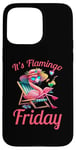 Coque pour iPhone 15 Pro Max Citation amusante des flamants roses It's Flamingo Friday