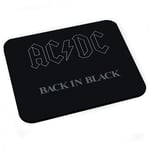 Tapis de souris Acdc vintage album cover back in black hard rock