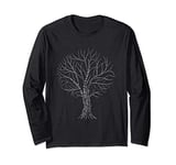 Binary Tree White - Nerdy Computer Coding Programmer Code Long Sleeve T-Shirt