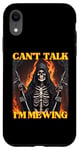 Coque pour iPhone XR Can't Talk I'm Mewing Funny Cringe Hard Skeleton Meme