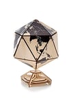 EWA Eco-Wood-Art - ICOSAHEDRAL Globe (Black) - Puzzle 3D mécanique en Bois - Casse-tête pour Adultes et Adolescents -à Monter soi-même sans Colle- 97 pièces