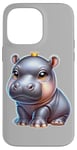 Coque pour iPhone 14 Pro Max Hippopotame x Hippopotame x Bébé Hippopotame mignon