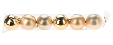 Julkulor guld 6-pack  - Ø7 cm