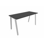 Bureau droit individuel Online A Noir 74 cm OP-LITE II : bureau D140x80/cpl noir /cpi aluminium/ep. du plateau 18 mm