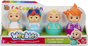 Cocomelon Weebles 4 Figure Pack, chunky moulded figures, JJ, moonbug, preschool