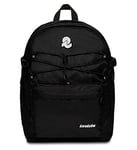 Invicta Sac à dos BLOW UP PLAIN, noir - double compartiment, poche porte-bouteille, poche PC - sangle réglable amovible - sac à dos scolaire, voyage, travail et loisirs, Noir, 32 x 43 x 24 cm, Sac à