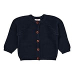 Copenhagen Colors Classic Baby Cotton Cable Cardigan  Navy | Marinblå | 86 cm