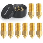 Creality Official Ender 3 V3 SE Nozzles 0.25mm 0.4mm 0.6mm 0.8mm 8PCS High-Speed Brass Nozzles 3D Printer Accessories M6 Nozzle for Ender 3V3 SE/Ender 5 S1 / Ender 7 3D Printer