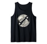 Skull and Heart in Space - Cosmic Life and Death Art Tank Top