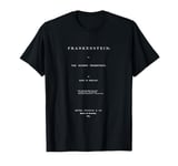 Frankenstein Mary Shelley Title Page T-Shirt T-Shirt