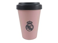 CyP Brands Real Madrid Gobelet à emporter avec couvercle Rose Produit officiel