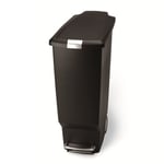 simplehuman 40 Litre Slim Black Recycling Bin